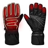 SNOW DEER Gants Chauffants Hommes Femmes,Rechargeable électrique 7.4V 2200mAh Gants Chauffants de Moto de Ski pour Arthritiques,Gants Chauffe Mains(XXL)