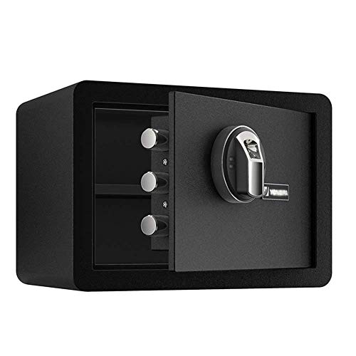 Preisvergleich Produktbild NewbieBoom Electronic Digital Security Safe, biometrischer Fingerabdruck Home Steel Safe für Office Hotel Schmuck Gun Cash Medikamente 35 X 25 X 25 cm, Schwarz