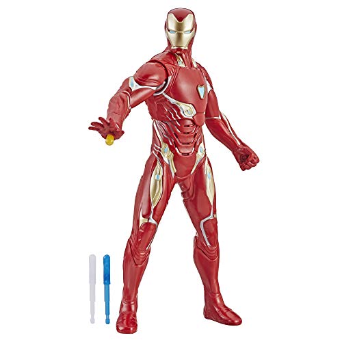 Hasbro Marvel Avengers Endgame - Iron Man Action Figure Interattiva Elettronica con 20 Suoni e Frasi in Inglese, 33 cm, Multicolore