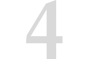 ISECUR Números adhesivos Nº 4 en plata, altura de 10 cm, autoadhesivo, número de casa, para pegar en exteriores, buzón, puerta, resistente a la intemperie, kfz_479_4