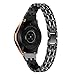 Produktbild kashyk Ersatz Armband kompatibel für Samsung Galaxy Watch 42mm Uhrenarmband,Solid Edelstahl Minimalistisches Design mit Schnellverschluss Ersatz Edelstahl Metall mit Strass Wrist Strap