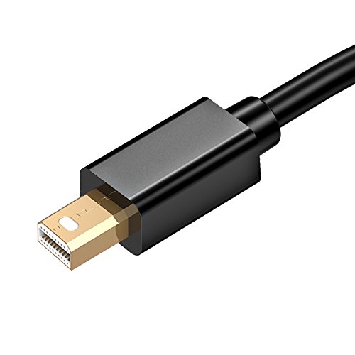 Mini DisplayPort auf DVI, Splaks1080P Vergoldete Mini DisplayPort DP(Thunderbolt Port Kompatible) auf DVI Adapter Konverter Kable Stecker Cabel für Apple Macbook Pro Air Thunderbolt TM Port kompatible-Schwarz - 4