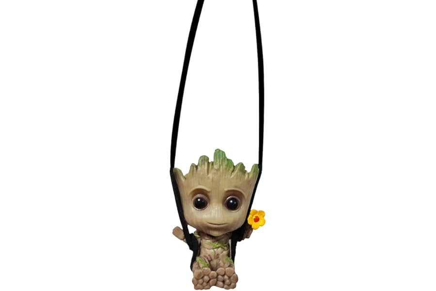 Swinging Groot resin Car Hanging Ornament Cute Anime Accessories Hanging for Car Interior Car Rearview Mirror Pendant Auto Decoraction Accessories Ornaments Crafts Doll For Birthday