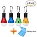 Produktbild Youtoo Campinglampe LED Zeltlampe Glühbirne Tragbare Wasserdichte LED Camping Nachtlampe Hängelampe mit Karabiner gut für Camping Zeltbeleuchtung Wandern Angeln Garage Stromausfall Vier Farbe 4Stücke