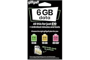 Giffgaff gifgaf Nano/Micro/Standard 3 in 1 SIM FREE £5 Credit