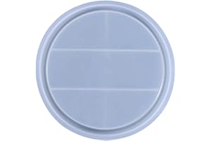 Shenrongtong Silikon-Untersetzerform, Runde Silikon-Untersetzerform zum Selbermachen, DIY Kristall-Tropf-Silikon-Form Große Silikon-Tablett-Form