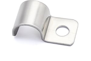 MgcTolBox Abrazaderas Metalicas Para Tubos Ø 14 mm, U - Clips de Cable Para Sistema de Fijación de Tubos y Cables - 20 Unidades