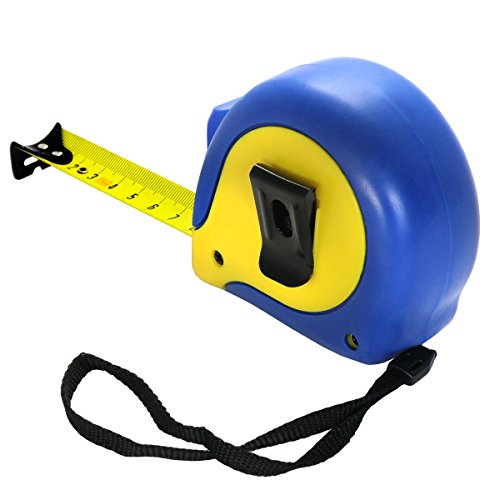 S&R Bandmaß 7,5 m x 25mm, Massband Nylon beschichtet, schlagfestes, Rollband gummiertes Gehäuse, MUSTANG Serie - 3