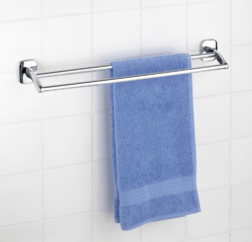 WENKO 17857100 Badetuchstange Duo Ribera – Doppelstange, Zinkdruckguss, 62 x 7 x 11.5 cm, Chrom - 2