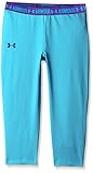 Under Armour Girl's Base Layer Capri - Meridian Blue, Youth/Large