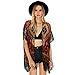Produktbild Sunnywill Geometrie gedruckt Quaste Chiffon Schal Kimono Cardigan Tops vertuschen Bluse für Damen Mädchen (L)
