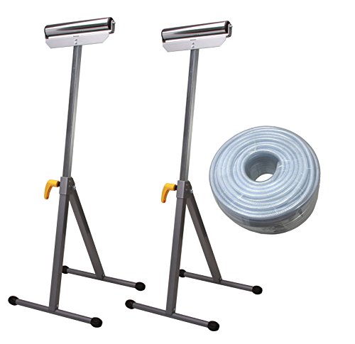 Preisvergleich Produktbild 2 x Rollböcke Rollenbock + Druckluftschlauch 9 mm 50 m