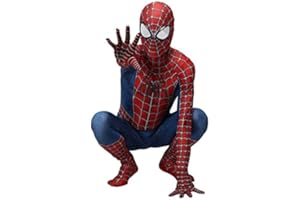 SUAIIOLK Costume 3D Anime Déguisement Spider Enfants osplay Costume De Carnaval d'halloween, Extensible Onesies Fête Costume for Adultes Enfants