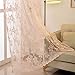 Produktbild HM&DX Fenster Vorhang ösen 1-Panel Bestickt Transparent Voile Gardinen Tüll-vorhänge Fenstervorhänge Behandlungen Wohnzimmer -rosa 450x270cm(177x106inch)