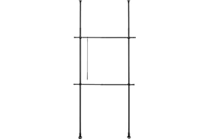 ‎WENKO WENKO Teleskopowy system garderoby Herkules Basic, regulowany system porządkowania, system garderoby; Czarny
