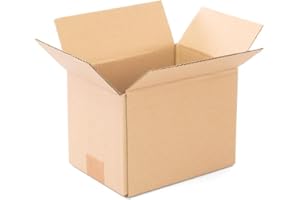 ONLY BOXES Confezione da 25 Scatole di Cartone Rinforzato con Pareti Singole, 20x15x15 cm - Prodotto nell'UE con Cartone Riciclato, Resistente per Spedizioni, Stoccaggio e Traslochi