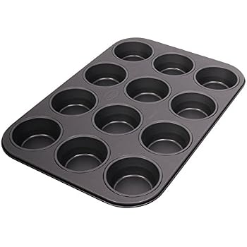 STÄDTER "we Love Baking" Muffinform (12er) – PFAS-frei, Antihaftbeschichtet, 35x27 Cm, Silber