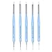 Ejiubas 5 Pcs 2 Way Silicone Carving Tool Manicure Dotting Pen Marbleizing Tool Clay Sculpting Painting Tools Set