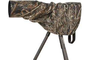 ROLANPRO L-Größe Regenschutz Regenmantel für Teleobjektiv, Regenschutz/Objektiv, Regenmantel, Tarnpistolen, Kleidung, 90 cm Länge, 800 mm f/5.6 Linse verwendbar, dickeres Gras wasserdicht