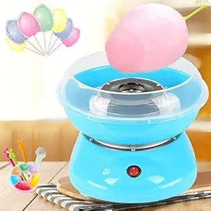 HAPYSA Hygienic Cotton Candy Machine with 10 Candy Cones & Scooper for Your Kids & Family Fun, Make at Home (Multi Color)