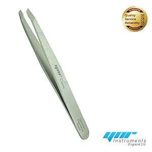 YNR® Classic eyebrow Tweezer Slanted Tip Made in German Stainless Steel | for precision removal of tiny hair | Smooth on… - Image 2