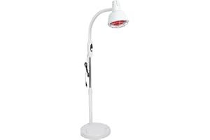 AANGEEBONE Lampe chauffante 275 W à lumière rouge, lampe infrarouge, avec support, pour les personnes de la plupart des âges, adolescents, adultes, personnes âgées, athlètes et patients souffrant de douleur.