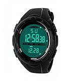 TOPCABIN 50M Wasserdicht Herren Jungen Frauen Mädchen Kinder Digital Uhren Männer LED Klassisch Militär Uhr Wecker Kalender Sport Tactical Watch Wasserdichte Armbanduhr schwarz