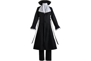 OSIAS Ryunosuke Akutagawa Black Long Coat Costume Set-Premium Quality Replica with Accurate Sizing