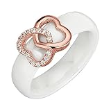 Jacques Lemans Damen Ring 925/- Sterling Silber Glänzend Zirkonia rot 490270040