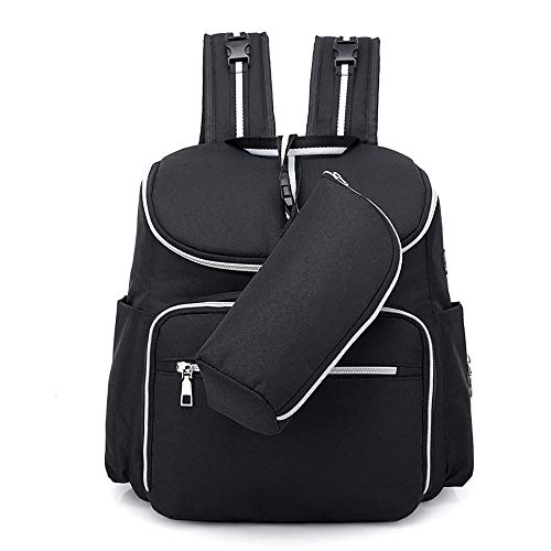 Preisvergleich Produktbild Baby Wickelrucksack,Babytasche Wickeltasche Rucksack mit Lager-Kapazität und zusätzlicher Isolierung Portable Pocket, stilvolles Design,Verwendet für Reisen und Outdoor-Aktivitäten-Schwarz