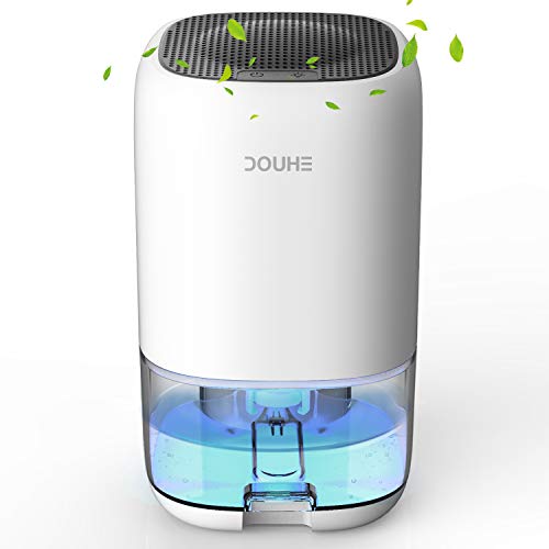 Deshumidificador Eléctrico portátil, 1000 ml Mini Deshumidificación, Silencioso, 7 Colores LED, Compacto,Bajo Consumo de Energía, Ideal para Cocina, Dormitorio, Oficina, Caravanas, Garajes