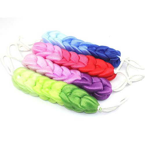 Preisvergleich Produktbild Kumkey 1Pcs Badeschwamm Badebürsten Badebürste Rückeneinseifer Massageschwamm Seifschwamm Körper-Peeling Pinsel Schwamm Duschbürste Kardätsche Badezimmer Zubehör (Zufällige Farben)