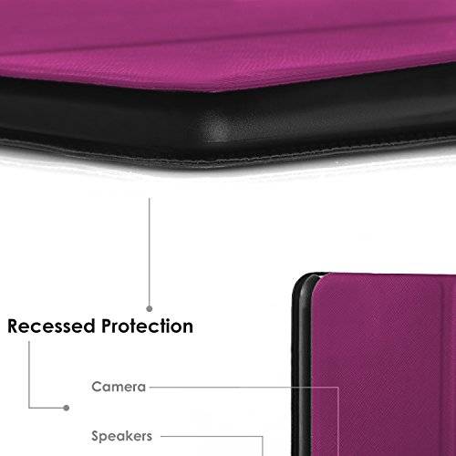 Forefront Cases® Neue Leder Hülle / Tasche / Case / Cover für Sony Xperia Z4 Tablet-PC (25,6 cm 10,1 zoll) SGP771 (Juni 2015) – Rundum-Geräteschutz und intelligente Auto-Sleep-Wake-Funktion mit 3-JAHRES-GARANTIE VON FOREFRONT CASES – inkl. Eingabestift und Displayschutz - 7