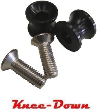 Pair of high quality 6mm Black Swing Arm Bobbins for Motorcycle / Motorbike