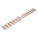 Produktbild Altsommer Armband 22mm für Samsung Gear S3 Doppel Loch Edelstahl mit Hollow Edelstahl Armbände mit Metallkette Stil Entworfen Edelstahl Zubehör Replacement für Damen Herren Gold (Rose Gold)