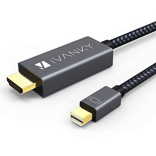 IVANKY Mini DisplayPort auf HDMI Kabel, 1080P Nylon Thunderbolt auf HDMI Kabel, geeignet für MacBook Air / Pro, Surface Pro, Monitor, Projektor und weiter - 2M IVANKY Mini DisplayPort auf HDMI Kabel, 1080P Nylon Thunderbolt auf HDMI Kabel, geeignet für MacBook Air / Pro, Surface Pro, Monitor, Projektor und weiter - 2M