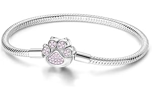 TINSLO Moments-Bracciale Donna Argento 925 Braccialetto Snake Bracciali Gioielli Regalo Natale Compleanno Festa Della Mamma per Moglie Amiche Amica CMB051