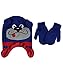 Critter Collection "Bulldog" Beanie & Mittens Set - royal blue, one size