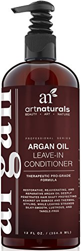 ArtNaturals Argan Oil Leave-In Conditioner - (12 Fl Oz / 355ml) - Made with Organic and Natural Ingredients - for All Hair Types – Treatment for Damaged, Dry, Color Treated and Hair Loss