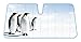 Produktbild Pinguine Alaska North Pole Reflektierende Double Bubble Folie Jumbo zusammenklappbar Akkordeon Sonnenschutz für Auto Truck SUV vorne Windschutzscheibe Fenster wendbar Sonne Schatten Universal 71,1 x 147,3 cm BDK
