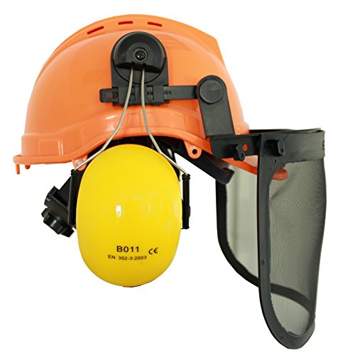 Profi Forsthelm Forstschutzhelm mit Visier und Gehörschutz Schutzhelm Forst Helm