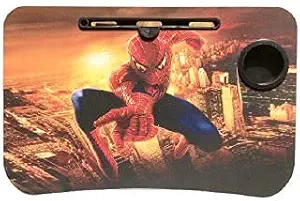 ANTIQUE World Lap-Desk, Laptop Table, Study Tab with Cartoon , Multipurpose Foldable Study Table, Laptop Table with Tablet Slot & Cup Holder, Study Table Gifts for Kids (Spiderman) (Multi Color)
