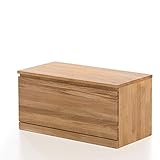 Medidas: 80 x 40 x 40 cm Alkove - Hayes - Armario zapatero de madera maciza con 2 baldas (roble salvaje)