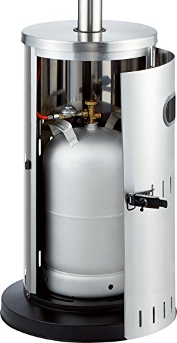 Enders Terrassenheizer Gas SOLID Edelstahl, Gas-Heizstrahler 5800, Heizpilz mit stufenloser Regulierung, Turbo-Brenner, höhenverstellbar, Transporträder, Umkippsicherung - 3