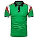 Produktbild Angebote,Neue Deals,Herren T-Shirt Ronamick Mode Persönlichkeit Männer Casual Schlank Patchwork Kurzarm T-shirt Top Bluse (Grün, S)