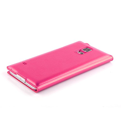 Galaxy S5 Funda Smart View  JAMMYLIZARD Carcasa De Piel Tapa Tipo Libro   Funci  n S-View   Flip Case Para Samsung Galaxy S5 Cover  FUCSIA