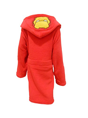Iron Man Marvel Avengers Kinder Mit Kapuze Fleece Bademantel Bademantel - 2