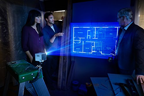 RIF6 Cube 2-Zoll-Handy-Projektor mit 20.000 Stunden LED-Licht und 120-Zoll-Display, tragbar, wiederaufladbar, beinhaltet HDMI-Kabel und Stativ - 10