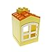 Produktbild Bausteine gebraucht 1 x Lego Duplo Haus orange hell gelb Tür Fenster weiß mit Schornstein Gebäude klein 31022 31028c02
