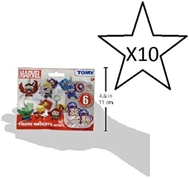 Marvel Avengers Figure Mascots Series 3 Blind Bag - 10 Bags Supplied ( Keychains / Keyrings )